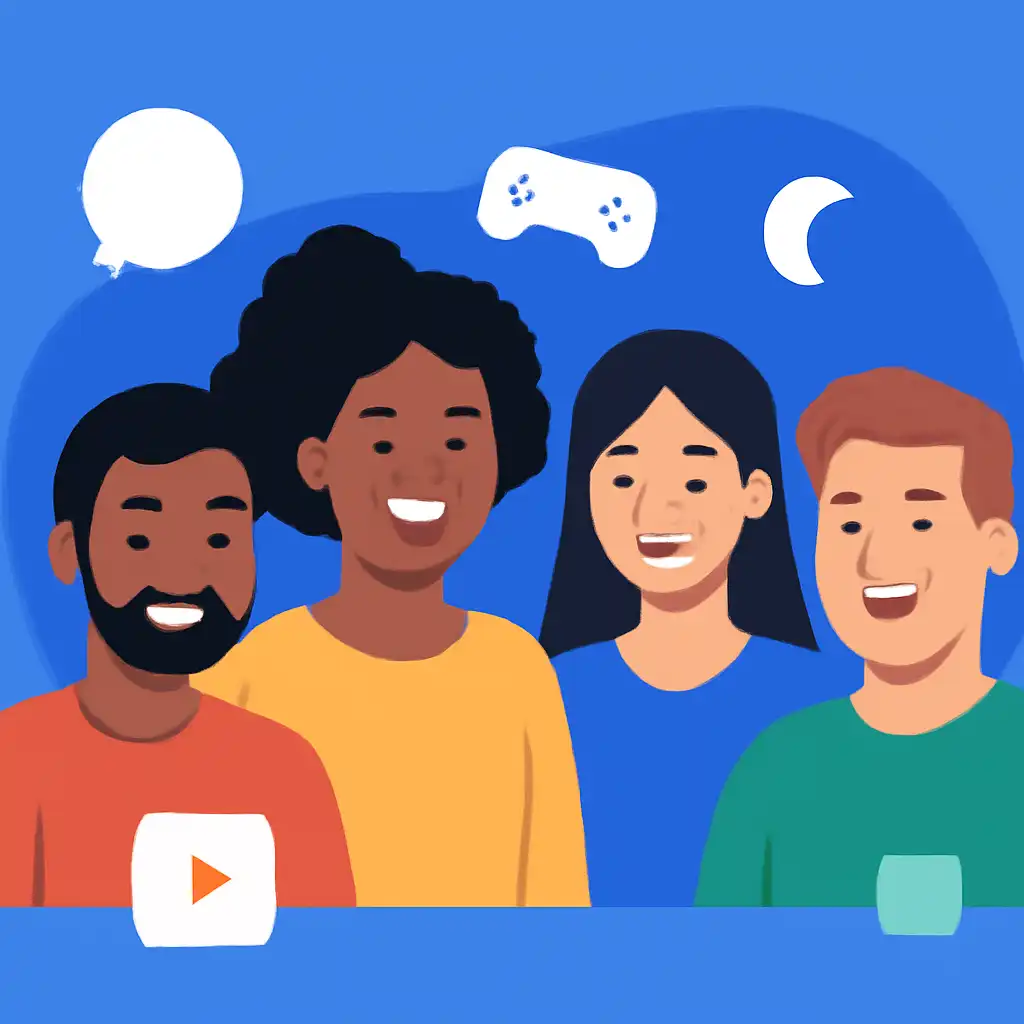 Group of diverse users smiling: BDG Net community photo
